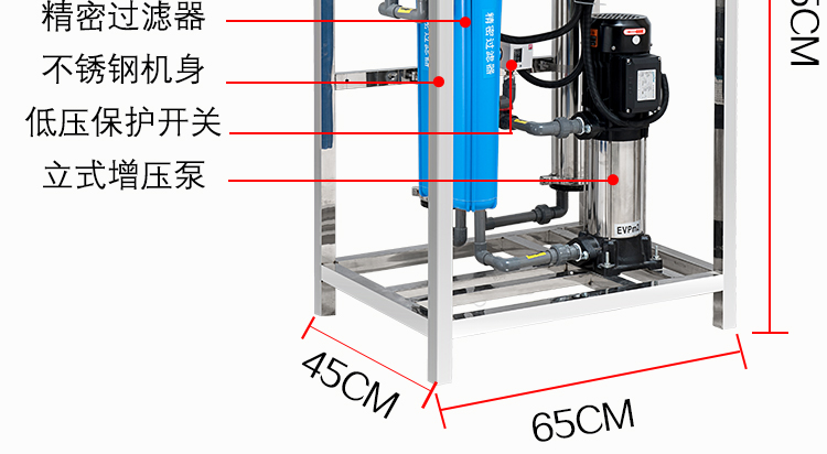 定制大型工业纯净水器ro反渗透商用直饮机水处理除垢过滤设备(图6)